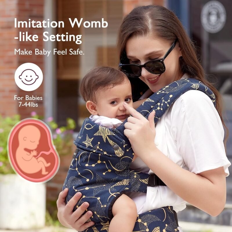 Momcozy Baby Carrier Cotton - starry night – Image 6