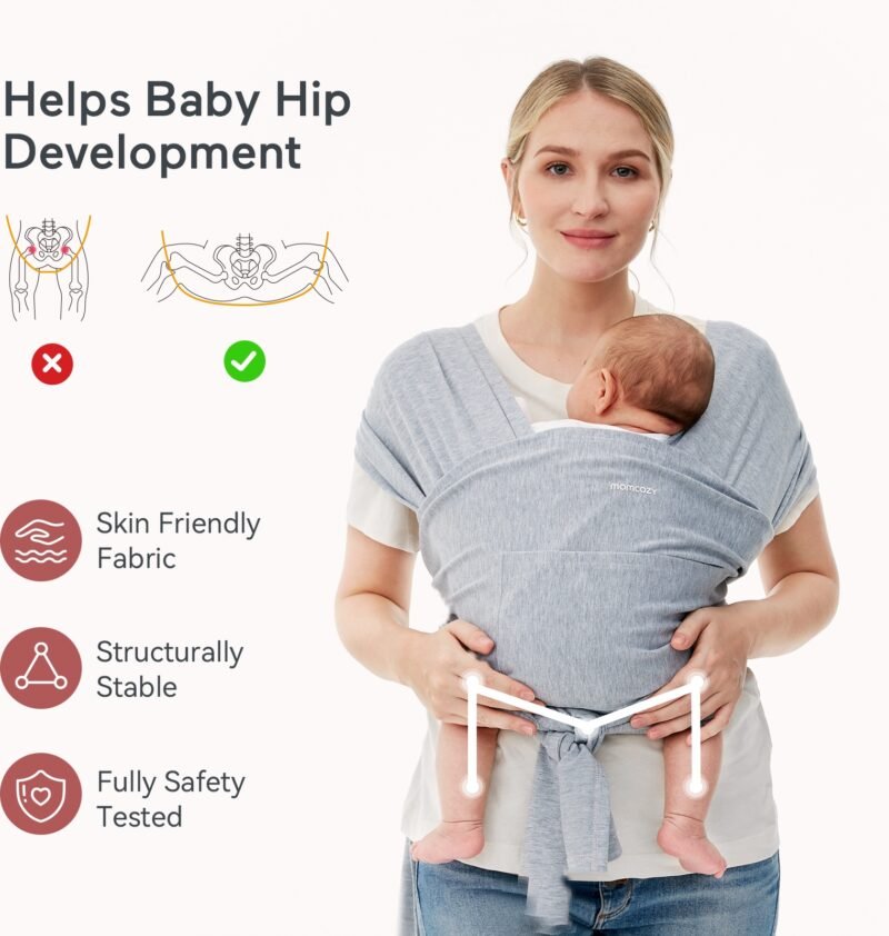 Momcozy Baby Carrier Sling - grey – Image 3