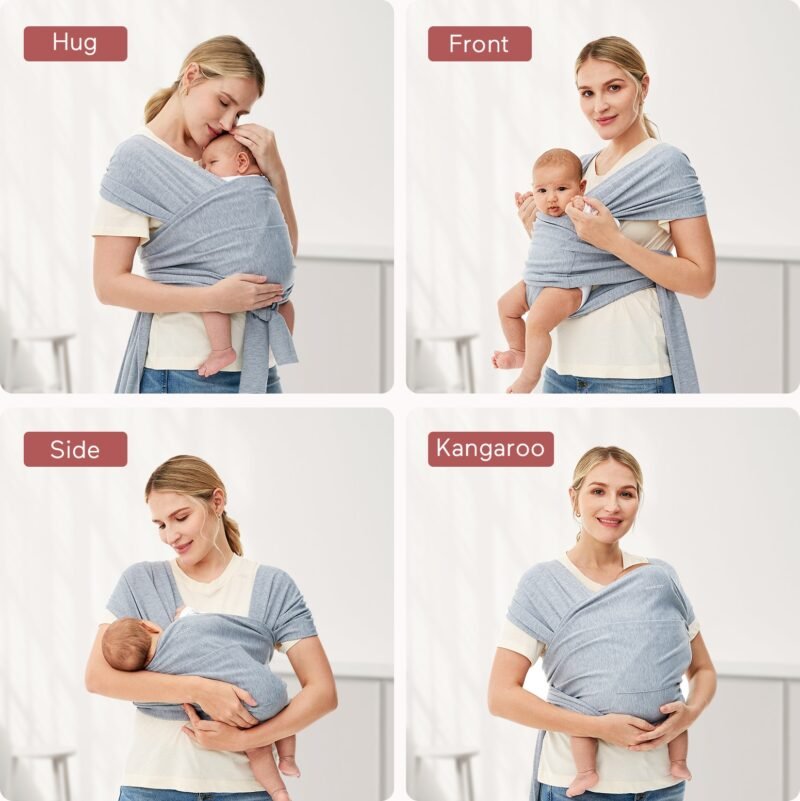 Momcozy Baby Carrier Sling - grey – Image 6