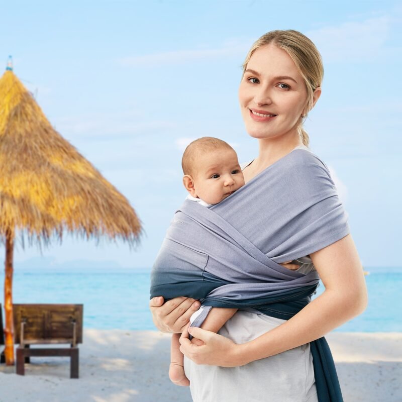 Momcozy Baby Carrier Sling - blue – Image 5