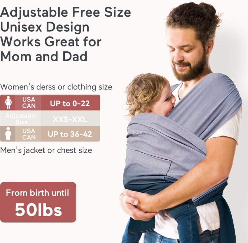 Momcozy Baby Carrier Sling - blue – Image 7