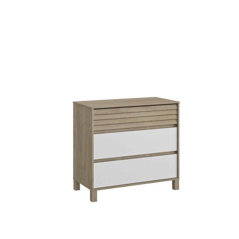 Commode 3 tiroirs Chêne blond ACHILLE – Image 2