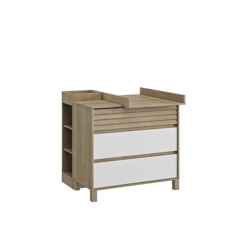 Commode 3 tiroirs Chêne blond ACHILLE – Image 4