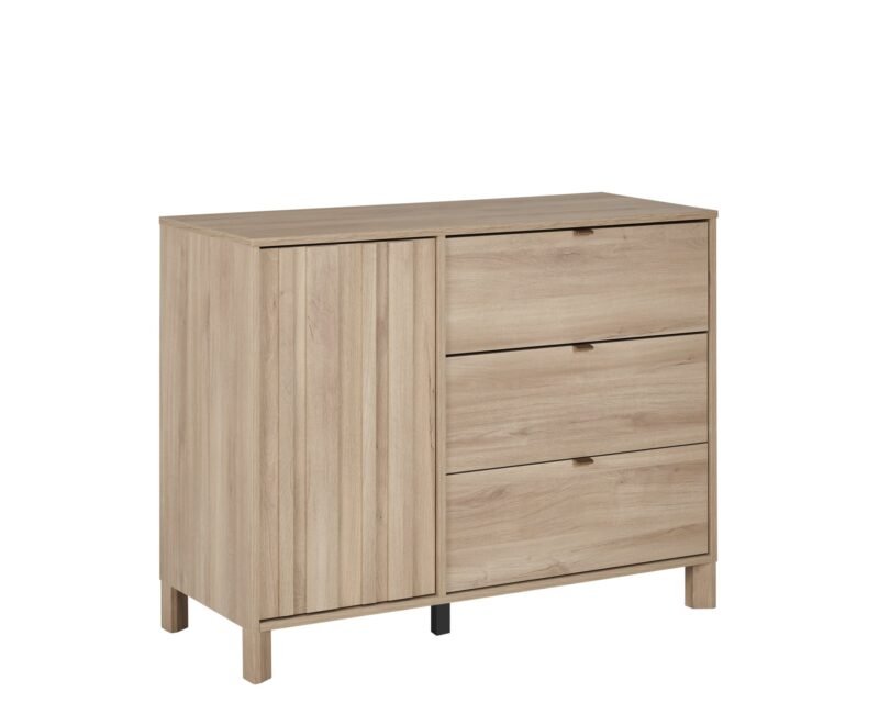 Commode 1 porte 3 tiroirs Chêne du bocage CALYPSO