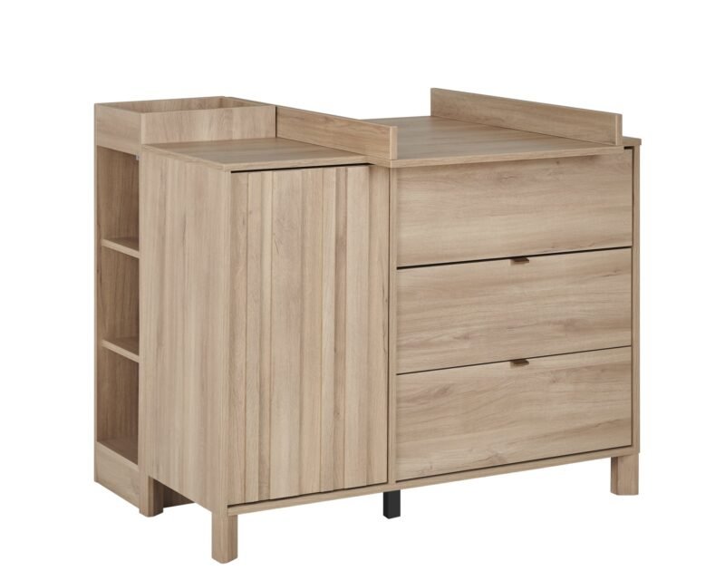 Commode 1 porte 3 tiroirs Chêne du bocage CALYPSO – Image 4