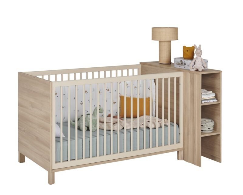 Lit bébé 70x140 Chêne du bocage CALYPSO – Image 3