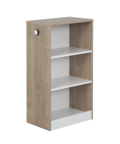 Petite bibliothèque mobile Chêne blond-Blanc MARCEL