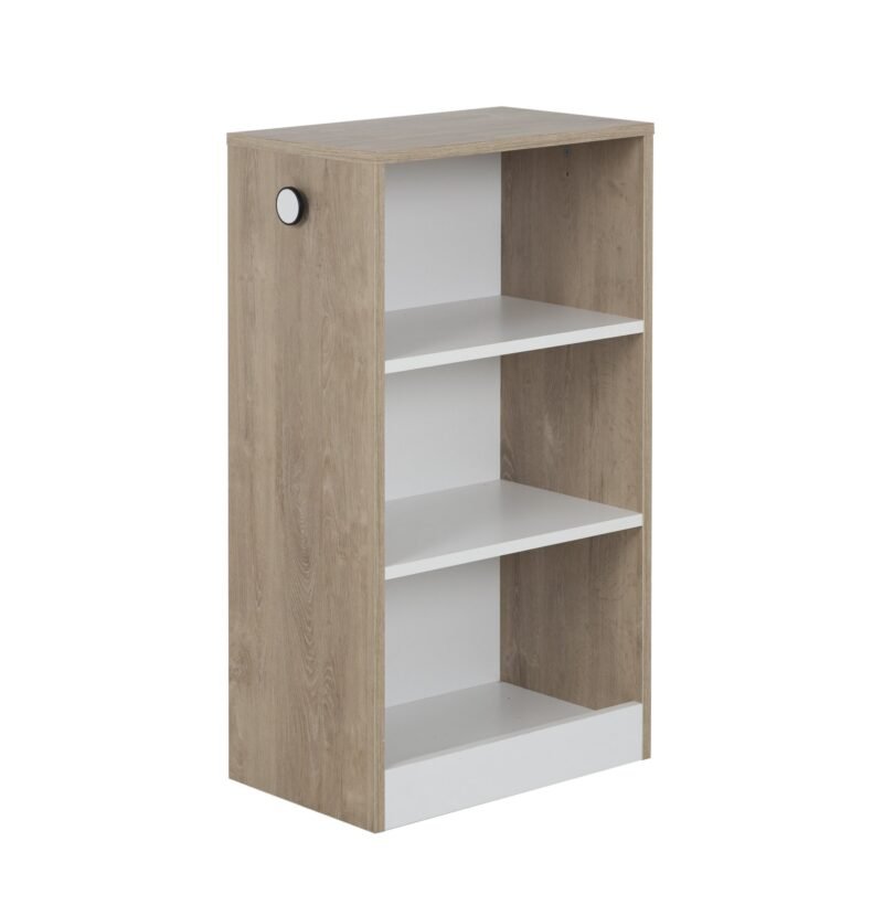 Petite bibliothèque mobile Chêne blond-Blanc MARCEL