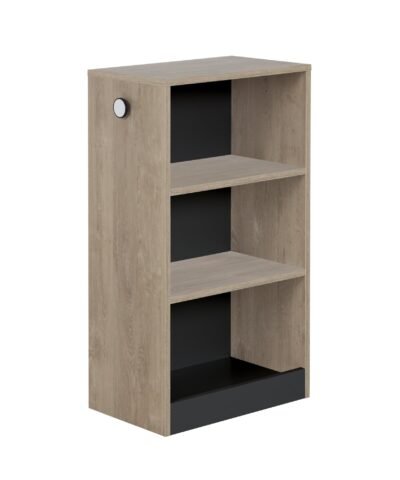 Kleine mobile bibliothek Eiche blond-Schwarz MARCEL