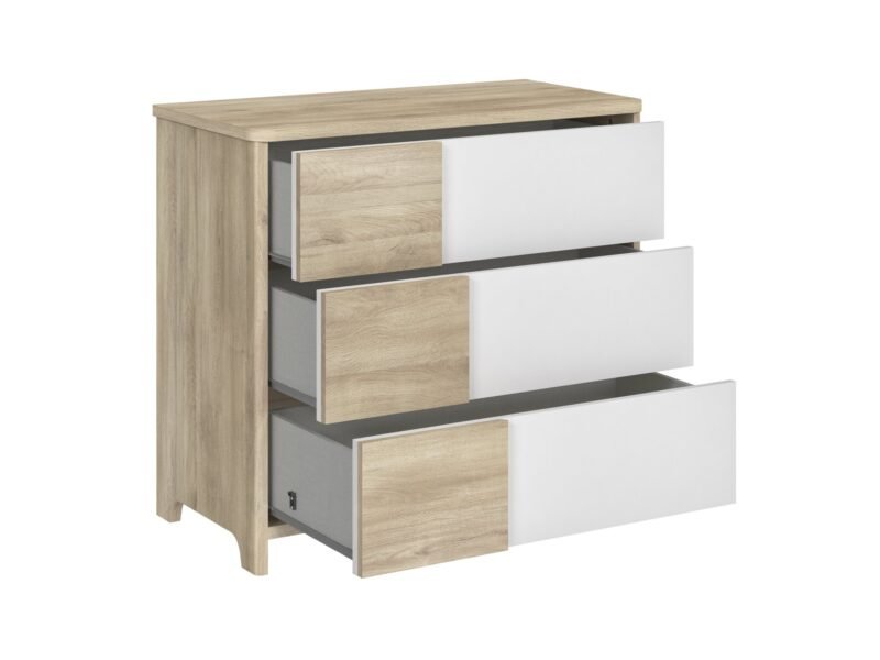Commode 3 Tiroirs Chêne du bocage SACHA – Image 4