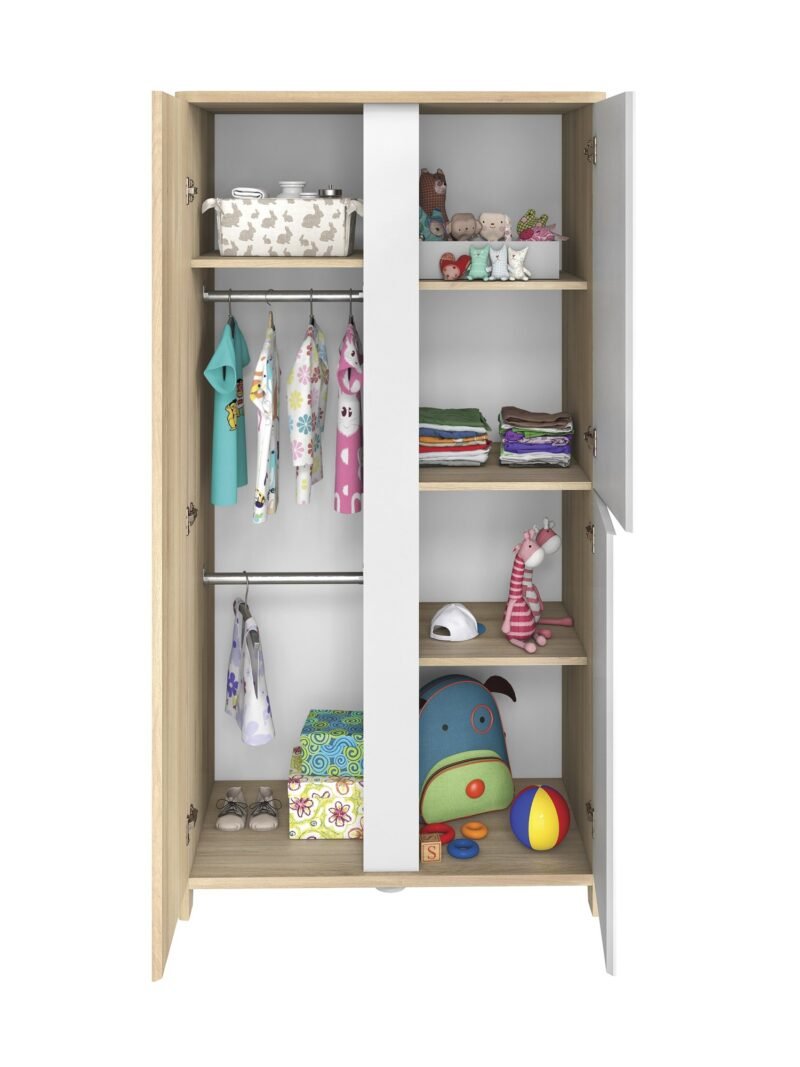 Armoire 3 portes Chêne du bocage SACHA – Image 2
