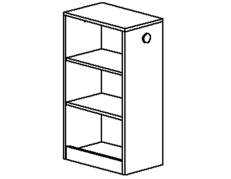 Petite bibliothèque mobile Chêne blond-Blanc MARCEL – Image 2