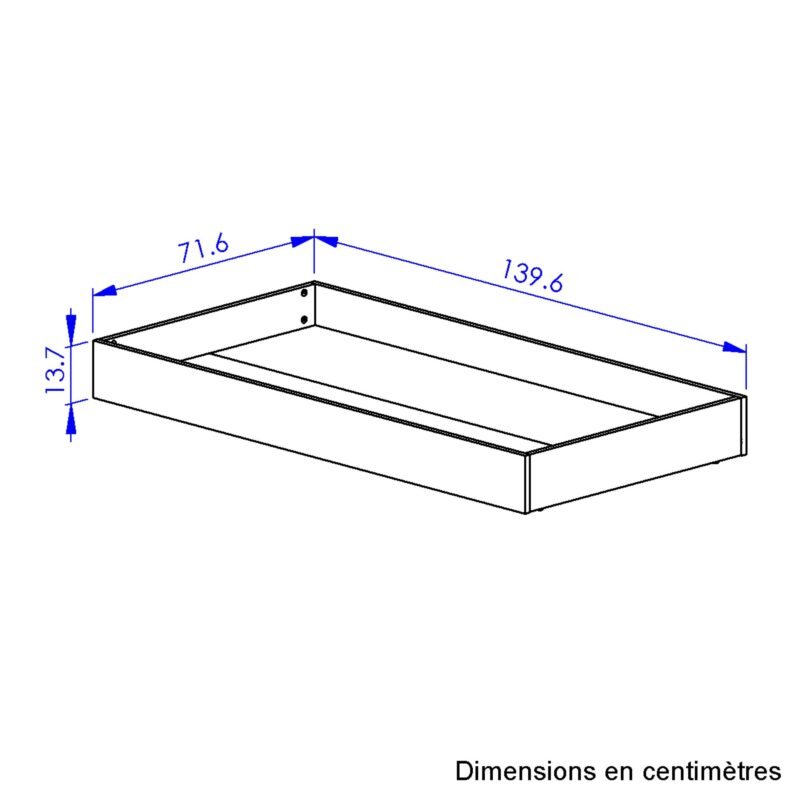 Option tiroir de rangement Blanc 140 – Image 4