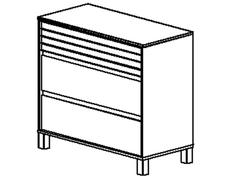 Commode 3 tiroirs Chêne blond ACHILLE – Image 5