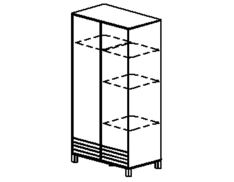 Armoire 2 portes Chêne blond ACHILLE – Image 4