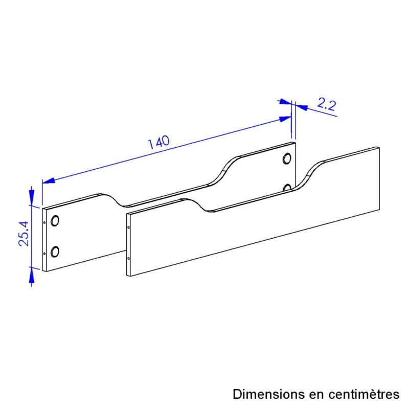 Option 2 pans 140 cm Chêne du bocage CALYPSO – Image 5