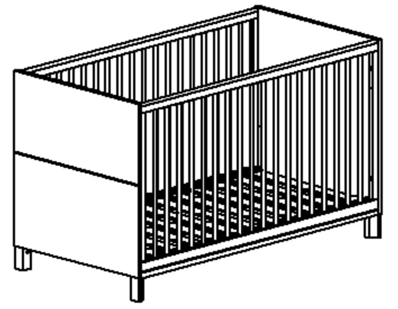 Lit bébé 70x140 Chêne du bocage CALYPSO – Image 6