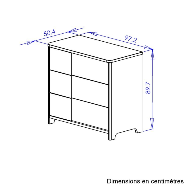 Commode 3 Tiroirs Chêne du bocage SACHA – Image 6