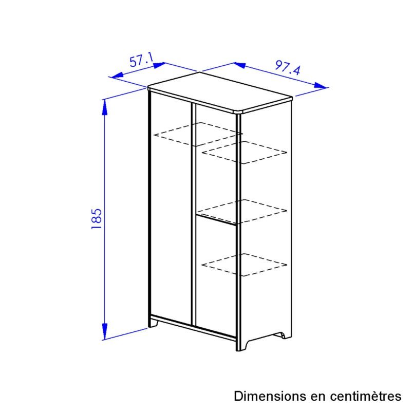 Armoire 3 portes Chêne du bocage SACHA – Image 6