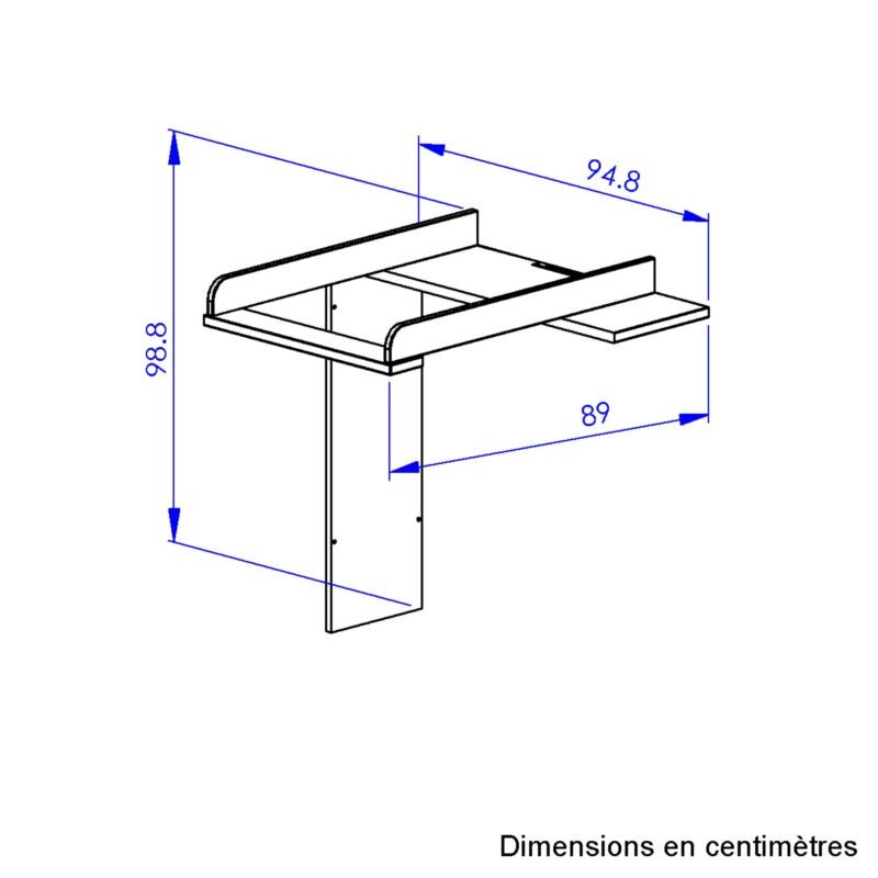 Plan à langer Chêne blond-Noir MARCEL – Image 3