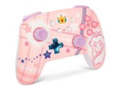 Power A Enhanced Wireless Controller Princess Peach Plaid 1